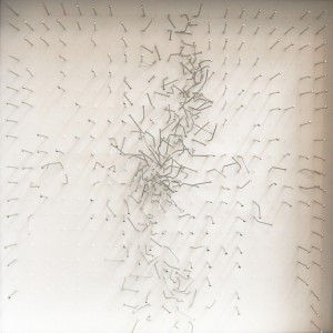 Untitled 2011 Nails and tracing paper 25cm x 25cm