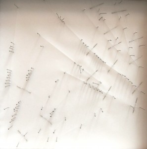 Untitled 2011 Nails and tracing paper 25cm x 25cm